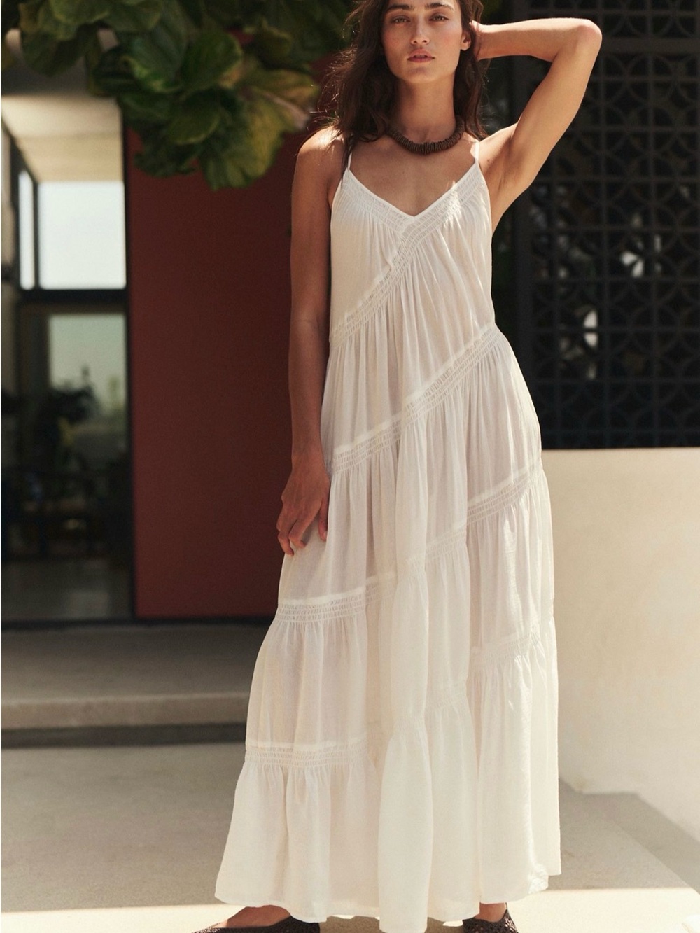 Free People Horizon Coast Maxi Dress White - Picture 3 of 7